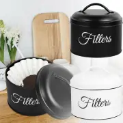 Coffee Filter Holder Round Basket Coffee Filter Storage Container with Lid paJak