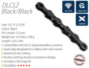 KMC DLC12 Chain — 126 Links / Black — AUS STOCK — Bike Road MTB Drivetrain