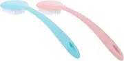 DEARMAMY 2pcs Long Handle Bath Brush for Adults Shower Brush Cleaning Scrubber Set