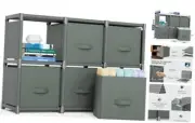 6 Cube Storage Organizer, Closet Organizers and Storage, Cube 6-Cube Grey