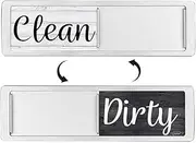 New Talent Clean & Dirty Dishwasher Magnet - Scratch free magnetic silver logo indicator for kitchen cutlery, clear, bold and coloured text - easy to read and slide