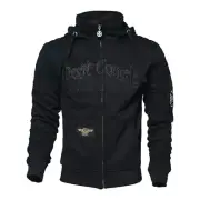 Sweatshirt With Cap Wcc Choppers Por Vida Black, M
