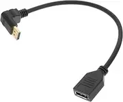 SAFIGLE DP1.2 4K DisplayPort Adapter Extension Cord for Air Male to Female Cable Angled Connector Monitor TV PC Cable