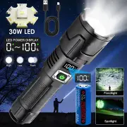 900000 Lumens Super Bright LED Tactical Flashlight Rechargeable LED Work Light