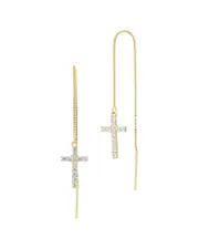 Savvy Cie 18K Over Silver Threader Earrings