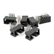 6 Pcs 2x4 Pin 8P 90 Degree PCB Mounting Connector Cable IDC Pin Headers