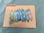 Pencil Pockets! Subtraction 3 digit regroup Grade 3-4 math file folder game