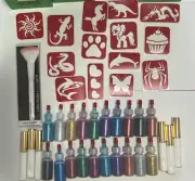 Large Fundraising or Professional Glitter Tattoo Kit - 400 stencils