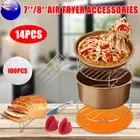 14PCS Air Fryer Accessories 8 Inch BBQ Pizza Oven Rack Cake Pot Frying Baking