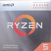 New AMD Ryzen 5 Model 3400G (4 Cores/8 Threads) with Radeon RX Vega Graphics