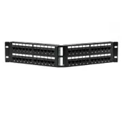APP110C648 Category 6 Port Angled Patch Panel 48-Port 12-24 Rack Unit Black