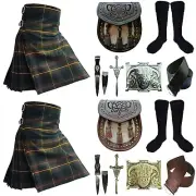 Traditional Handmade Buchanan Hunting Tartan Kilt Outfit For Men CustomSize Kilt
