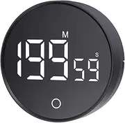 Digital Kitchen Timers, Visual timers Large LED Display Magnetic Countdown Countup Timer for Classroom, Timer for Cooking and Timer for Seniors and Kids to Use (Black)