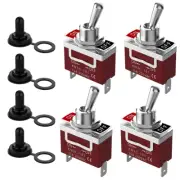 Marine Toggle Switch, SPST 2Pin Waterproof On/Off Toggle Switch12V DC 30A 125VA