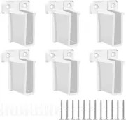 6 PCS Wire Shelf End Bracket, Plastic Closet Shelves Brackets with Screws, Heavy