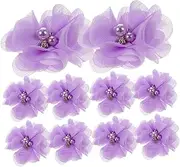 BELLIFFY 30Pcs Multi Function Craft Flower Light Flowers for Clothing Decor DIY Accessories Sewing Supplies for Headbands and Crafts