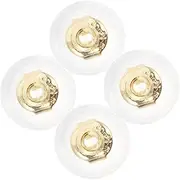 TEHAUX 4pcs Locking Earring Backs Secure Stud Earring Backings Accessories for Pierced Ears Comfortable Allergy Soft Round Stud Backs