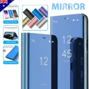 For Samsung Galaxy S25 S24 S23 S22 S21 S20 FE Ultra Plus Case Mirror Flip Cover