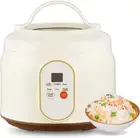 Mini Rice Cooker Steamer 1.8L, Portable Travel Steamer with Removable Nonstic...