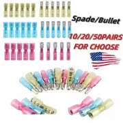Heat Shrink Terminals Male Female Spade Bullet Bullet Wire Connectors 50-10Pairs