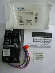 NEW EATON BABRSP2015 CIRCUIT BREAKER 15A 2 DOUBLE POLE STATUS SWITCH