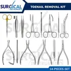 14 Pcs Toenail Removal Surgery Set Stainless Surgical Podiatry Instruments Kit