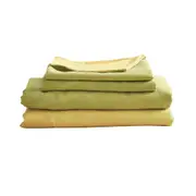 Deluxe Washed Cotton Sheet Set Single Yellow