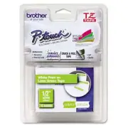 Brother P-Touch TZ Standard Adhesive Laminated Labeling Tape, 1/2" x 16-2/5 ft,
