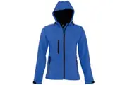 SOLS Womens/Ladies Replay Hooded Soft Shell Jacket (Breathable, Windproof And Water Resistant) (Royal Blue) - UTPC411
