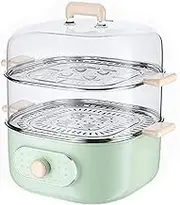 MEIYITIAN Electric Steamer Multi-Layer Egg Steamer Multi-Function Household Electric Boiler, Three-Layer Large Capacity Stainless Steel Steam Pot