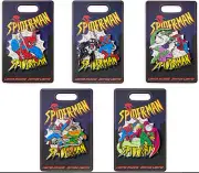 Disney Marvel Spider-Man Animated Series 5 Pin Set Venom Lizard Mysterio Doc Ock