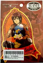 Attack on titan x Sanrio Collabo sticker Sasha & Tuxedosam