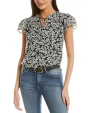 CeCe Swiss Dot Blouse