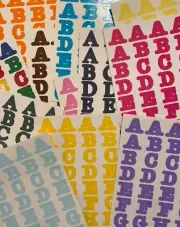 Creative Memories Multi-colors ABC Capital Letter Block Stickers ~ YOU CHOOSE!