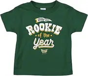 Green Bay Football Fans. Rookie of The Year Forest Green Onesie or Toddler Tee (NB-4T)