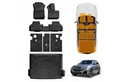Floor Mats Boot Liner Set for BMW X3 2011-2017 F25 Series All Weather Heavy Duty Cargo Kick Mats Back Seat Protector Cover