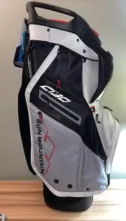 NEW Sun Mountain C-130 Cart Golf Bag 14 Way Divider Black White Gray