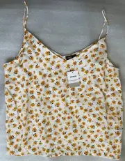 COTTON ON, WOMEN'S S/P, DAISY ASTRID WHITE CAMI, NEW $19.99 TAGS