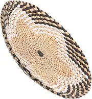 [Garneck] Straw Woven Wall Basket Decor Japanese Style Simple Pentagram Design for Living Rustic Wall Hanging Ornament for Home Party and Holiday Decor