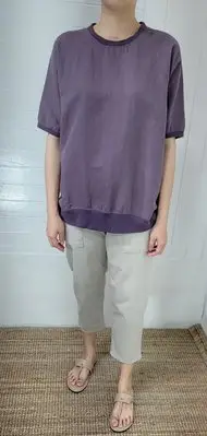 在飛比找Yahoo!奇摩拍賣優惠-正韓korea韓國製cloth & cook紫色背數字7短袖
