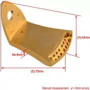 Mandolin Tailpiece Pulling Board Rectangle Guitar Accessory 8 String Metal Gold
