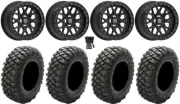 Valor V07 Beadlock 15" Wheels Black 28" Crawler XG Tires RZR Turbo S / RS1