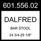 IKEA DALFRED Bar Stool Black 24 3/4-29 1/8" 601.556.02