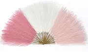 Serwalin 60Pcs Pink Pampas Grass Decor, 17.7" Faux Pampas Grass Home Decor, Short Artificial Fluffy Blush Pampas Grass Bulk Vase Filler for Home, Wedding, and Boho Decor