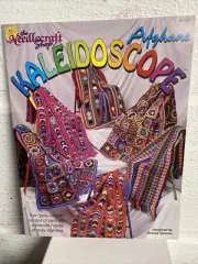 Kaleidoscope scrap afghan crochet patterns, 6 colorful designs
