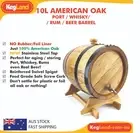 10L American White Oak Barrel Distilling Aging Whiskey Rum Port Keg