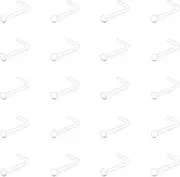 [Briana Williams] 20G Clear Nose Studs Hide Piercing for School Flat Top Retainer Bioflex L Shape Bone Screw Nose Piercing Jewelry