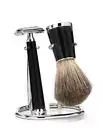 Mondial 1908 Italy Vespucci 3 Piece Safety Razor Gift Set Black