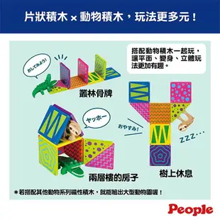 日本 People益智磁性積木BASIC系列-迷你動物園組(叢林)(4977489026950) 538元