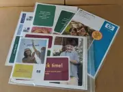 Lot of 6 Mixed HP InkJet Printer Sample Paper kits Photo Brochure Flyer Glossy